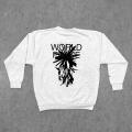 Tambourhinoceros World Peace Sweatshirt (Mottled Light Grey) back